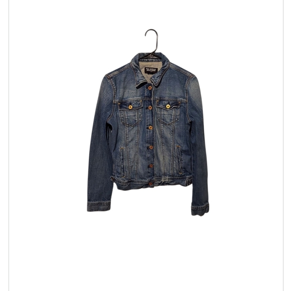 Vintage Y2K Ralph Lauren Polo Jeans Co Trucker Jacket Med Denim Cowgirl Western